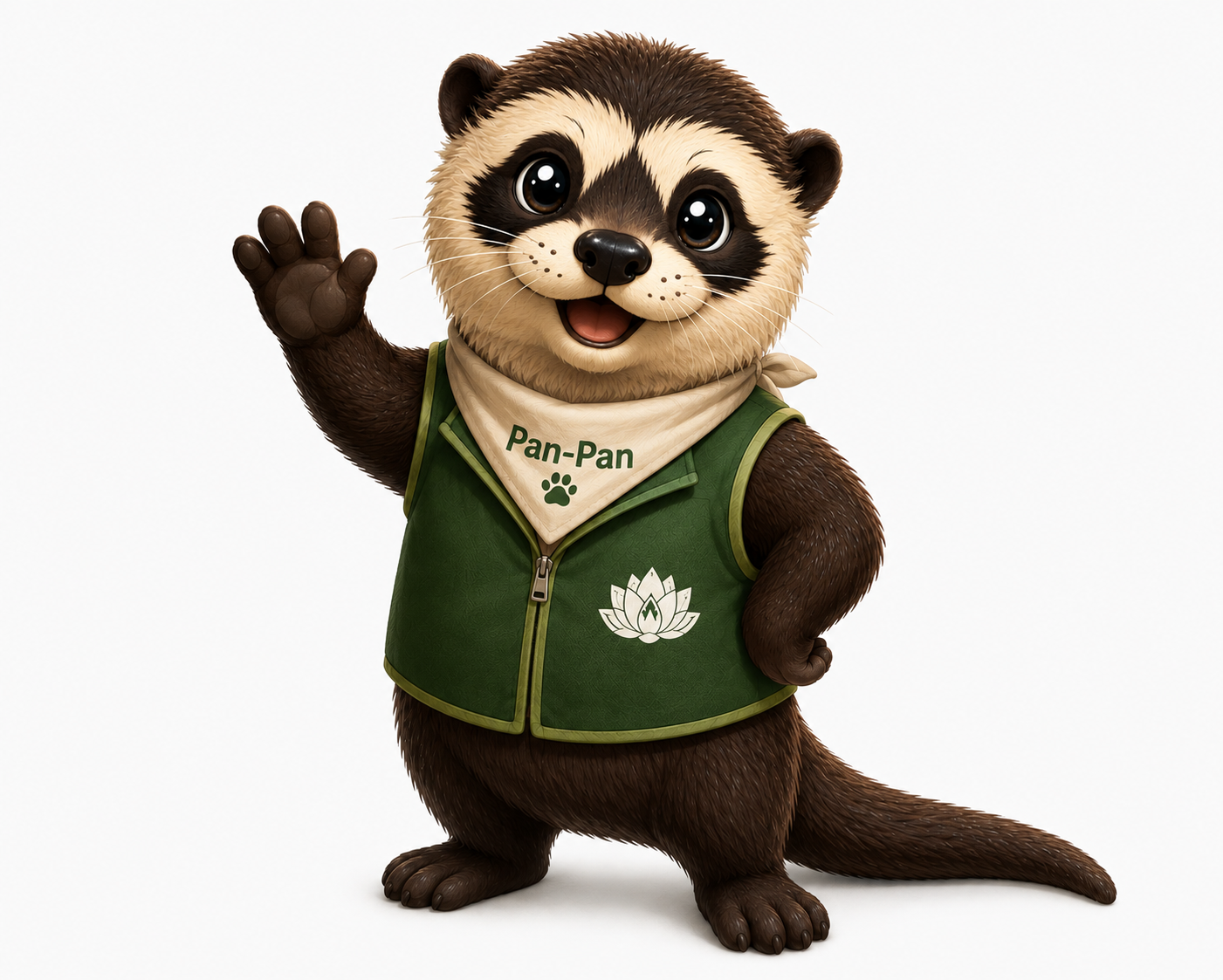 Pan-Pan, mascot of the National Pandaloutre Conservation Programme